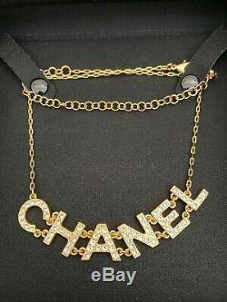 Chanel Classic CC Gold Chanel necklace with Crystal brand new