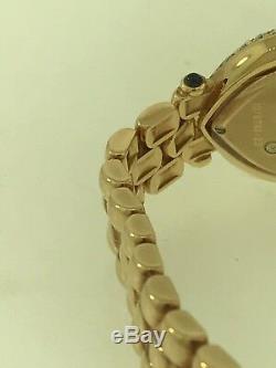 Chopard Yellow Gold & Diamond Heart Shaped Case Bracelet Ladies Watch Brand New