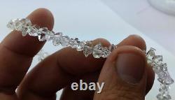 Clean herkimer diamond Quartz beading strands Necklaces 16 long 5Pcs crystals