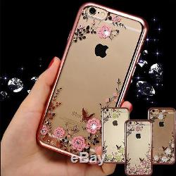 Clear Crystal Diamond Soft Phone back Case For iPhone6/6S//7/8plus/Max/XS/S/XR