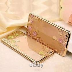 Clear Crystal Diamond Soft Phone back Case For iPhone6/6S//7/8plus/Max/XS/S/XR
