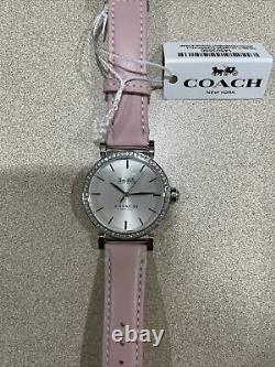 Coach Madison Womens Watch Silver with Pink Strap And Crystal Bezel Brand New
