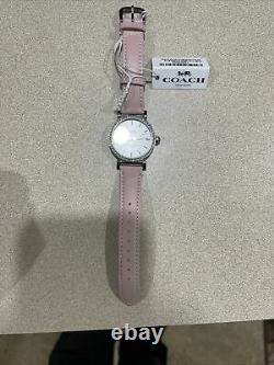 Coach Madison Womens Watch Silver with Pink Strap And Crystal Bezel Brand New