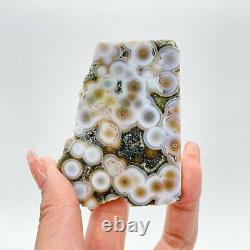 Collection! Amazing Orbicular Ocean Jasper Agate Druzy Slab Reiki Stone Gift 03