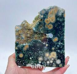 Collection! Amazing Orbicular Ocean Jasper Agate Druzy Slab Reiki Stone Gift 19