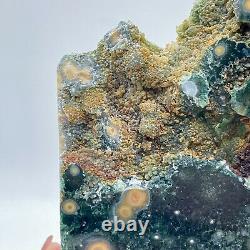 Collection! Amazing Orbicular Ocean Jasper Agate Druzy Slab Reiki Stone Gift 19