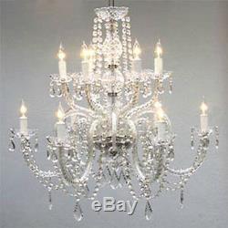Crystal Chandelier 12lts Made With Swarovski CrystalFREE S/H
