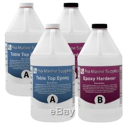 Crystal Clear Bar Table Top Epoxy Resin Coating For Wood Tabletop 4 Gallon Kit