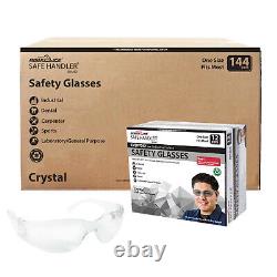 Crystal Clear Lens Color Temple Safety Glasses (Pack of 144)