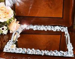 Crystal Diamante Arabian/Turkish Style Serving Mirror Tray with Handle Wedding