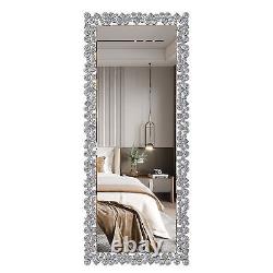 Crystal Full Body Mirror, Full Length Mirror Dressing Mirror, Leaning & Hanging