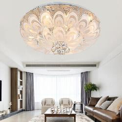 Crystal Luxury Ceiling Chandelier Modern Flush Mount LED Lighting Fixture+Remote