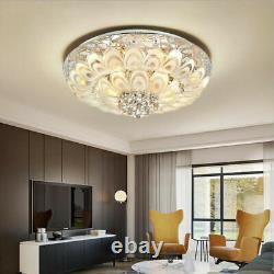 Crystal Luxury Ceiling Chandelier Modern Flush Mount LED Lighting Fixture+Remote