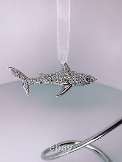 Crystal Shark Ornament created exclusively by SwarovskiT in Rose Gold or Rhodium