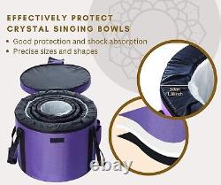 Crystal Singing Bowl Set 440hz 6-12inch Set for 7 Pcs Colored