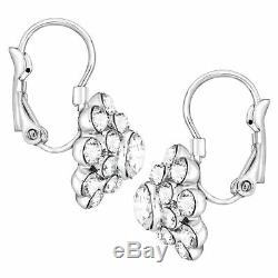 Crystaluxe Flower Drop Earrings with Swarovski Crystals Sterling Silver over Brass