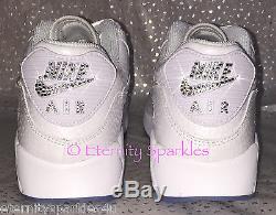 Customised White Pearl Crystal Nike Air Max Premium Trainers Made With Swarovski