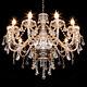 Elegant Crystal Chandelier Light E12 10 Arms K9 Crystal Ceiling Pendant Lamp