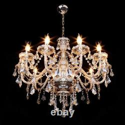 Elegant Crystal Chandelier Light E12 10 Arms K9 Crystal Ceiling Pendant Lamp
