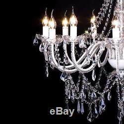 Elegant Crystal Chandelier Modern Ceiling Light 12 Lamp Pendant Lighting Fixture