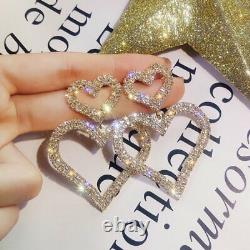 Elegant Crystal Cubic CZ Zircon Earrings Stud Dangle Drop Wedding Women Jewelry