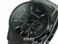 Emporio Armani Men's Watch Ar2453 Black Chronograph Certificate New Original