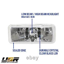 Euro Crystal Clear Low + High Beam Headlight +Wiring For 1993-1997 Chevy Camaro