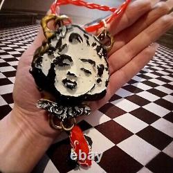 Fashion accessories collier necklace pendant jewellery bijoux art mouth marilyn