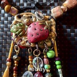 Fashion necklace primitive jewel luxury design fashion pendant strawberry beads