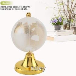Fdit Mini Round Earth Crystal Glass Ball Exquisite Decor Crafts Gift for Office
