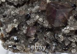 Fluorite with Quartz and Sphalerite W. L. Davis-Deardorff Mine, Hardin Co, IL