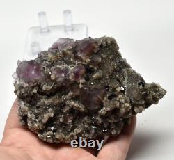 Fluorite with Quartz and Sphalerite W. L. Davis-Deardorff Mine, Hardin Co, IL