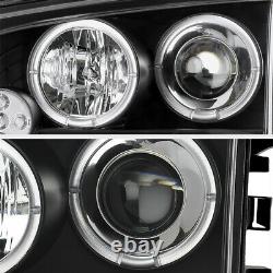 For 06-10 Dodge CHARGER Halo Angel Eye LED Projector Black Headlight Signal Lamp