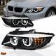 For 09-12 BMW E90 3-Series 3D Crystal U-Halo Projector Headlight With LED Corner