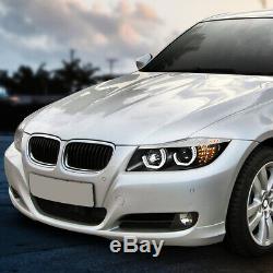For 09-12 BMW E90 3-Series 3D Crystal U-Halo Projector Headlight With LED Corner