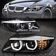 For 09-12 Bmw E90 3-series Black 3d Crystal Halo Projector Headlight+led Corner