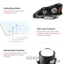 For 13-15 Nissan Altima FACTORY STYLE Black Projector Headlight Lamp Assembly