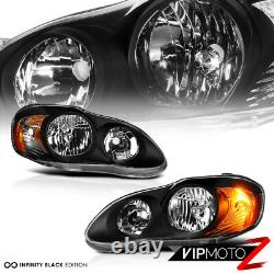 For 2003 2004 2005 2006 2007 2008 Corolla JDM Black Crystal Clear Headlight Lamp
