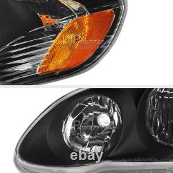 For 2003 2004 2005 2006 2007 2008 Corolla JDM Black Crystal Clear Headlight Lamp