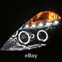 For 2003-2005 Nissan 350Z Crystal Clear LED Halo Projector Headlights Left+Right