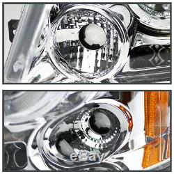 For 2004-2008 Ford F150 LED Halo Crystal Clear Projector Headlights Left+Right