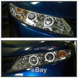 For 2006-2011 Honda Civic 4Dr Sedan Crystal Clear LED Halo Projector Headlights