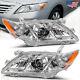 For 2007-2009 Toyota Camry Crystal Clear Amber Projector Headlights Headlamps