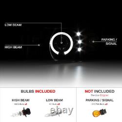 For 94-01 Dodge Ram 1500 Halo LED Projector Headlights PAIR 94-02 Ram 2500 3500