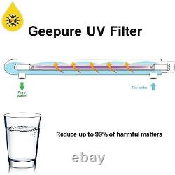 Geekpure Whole House UV Water Filter-with Extra 2 Filter+2 Quartz Sleeve-12 GPM
