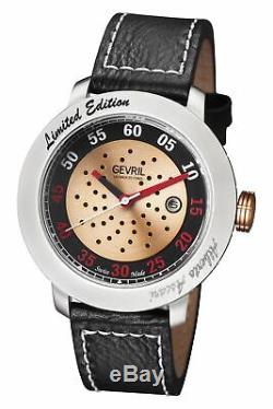 Gevril Men's 1100 Alberto Ascari Automatic Limited Edition Leather Date Watch