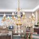 Gold Color New Luxurious Candle Crystal Chandelier 10 light