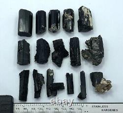 Good Quality Black Tourmaline Terminated Crystals lot, 240 Gram