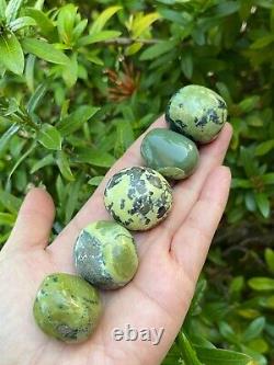 Grade A++ Serpentine Tumbled Stones, 1-1.25 Inch Tumbled Serpentine Stones