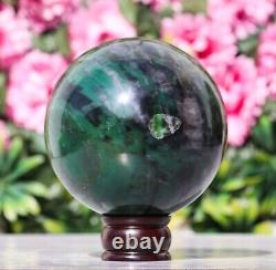 Green Vivianite Stone Sphere 135mm Serene Meditation Aid Chakra Healing